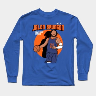 Jalen Brunson Comic Style Art Long Sleeve T-Shirt